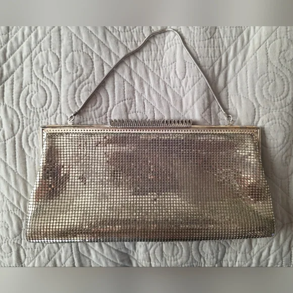 Vintage Fay Swafford Original Silver Mesh  Evening Clutch - Picture 10 of 11